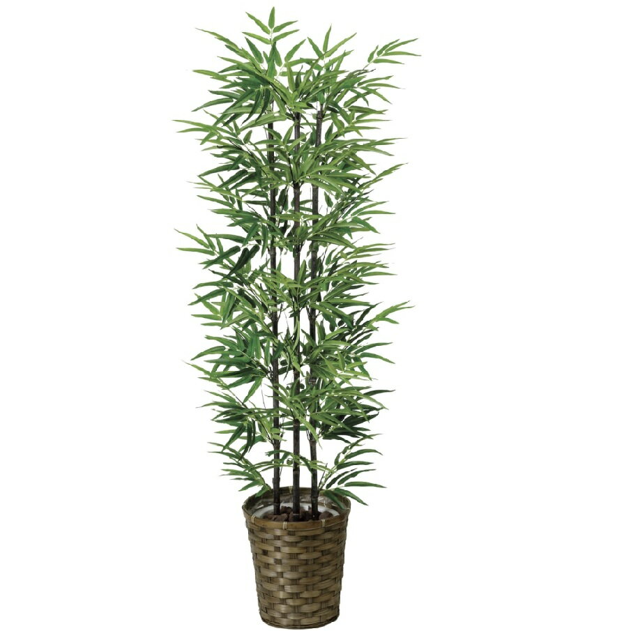 Leafy Plants - インテリア フェイクグリーン・人工観葉植物 黒竹1.35m(幹:天然黒竹) 光触媒加工（V-CAT）