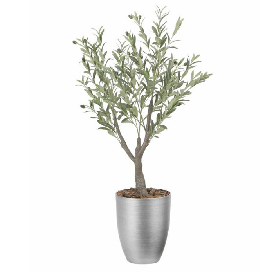 インテリア フェイクグリーン・人工観葉植物 インテリアオリーブ1.25m 光触媒加工（V-CAT）