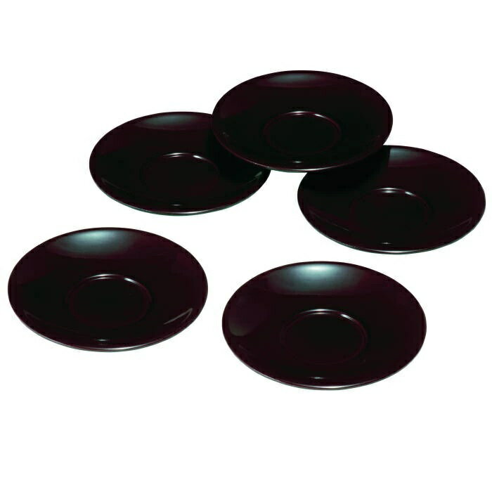 紀州漆器 4.0茶托 溜塗（5枚入）