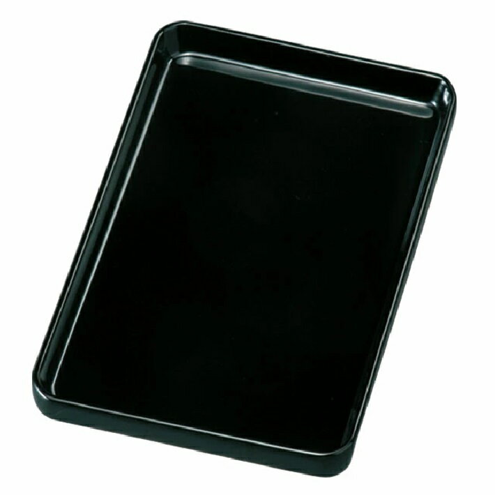 紀州漆器 切手盆 黒 本漆塗 (切立内羽反・貼箱入)