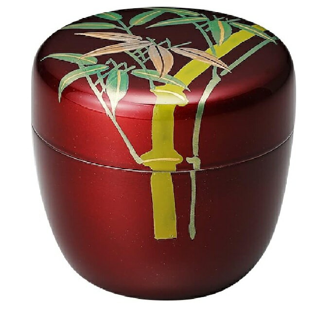 会津漆器・会津塗 茶器 玉虫 なつめ 手描蒔絵 竹林