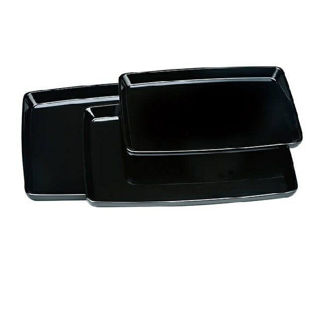 日本伝統工芸 黒 胴張隅丸 長手盆（漆・手塗）