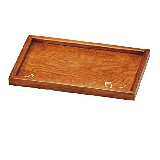 会津漆器・会津塗 ウッドキッズ トレー (漆・手描) 音符