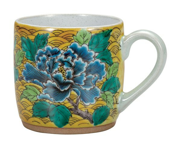 九谷焼　マグカップ　吉田屋波牡丹＜九谷焼 和食器 鉢 小鉢 人気 ギフト セット 贈り物 結婚祝い/内祝い/お返し＞