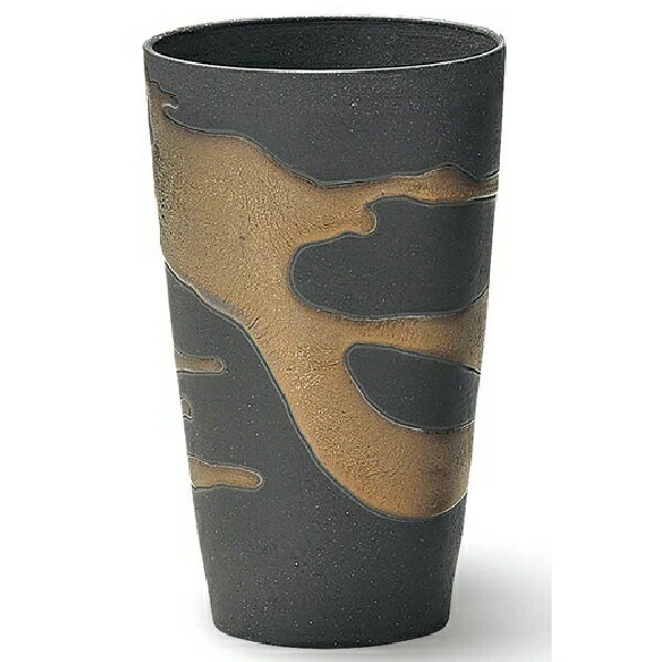 美濃焼 ビアグラス・金流し 泡立ちカップ（500cc）「金昇窯」田端繁道による、ひとつひとつ手造りの作..