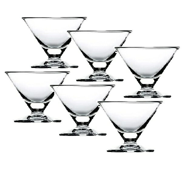 （6客組）二宮クリスタル デザート・パフェ・アイスクリーム・サンデーグラス ミニサンデー (65ml)