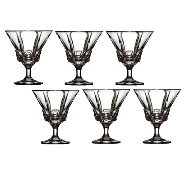 （6客組）二宮クリスタル デザート・パフェグラス ソーホー アイスクリーム (310ml)