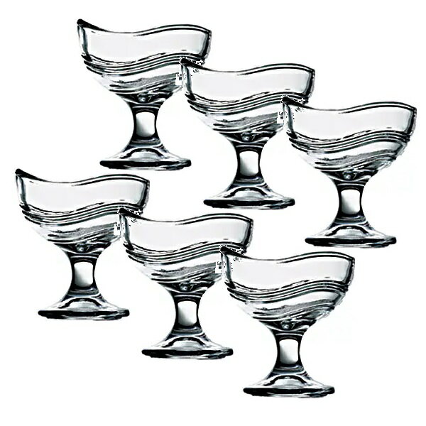 （6客組）Bormioli Rocco（ボルミオリ・ロッコ）パフェ・サンデーグラス アカプルコ アイスクリーム 食洗機対応