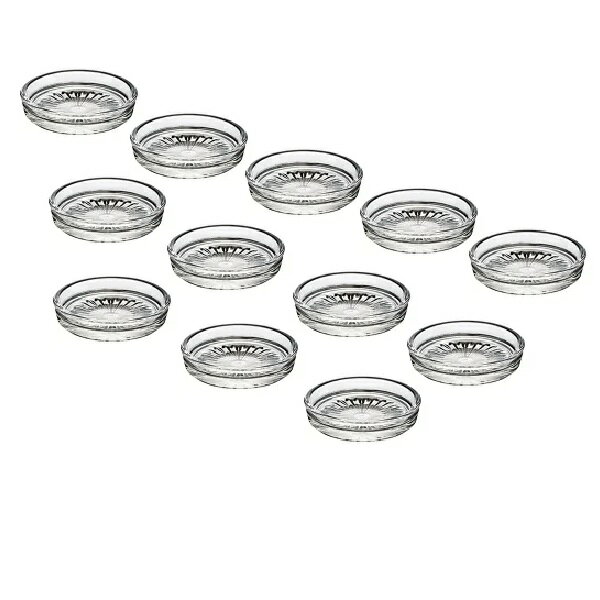 （12客組）二ノ宮クリスタル コースター・FLORAL (フローラル) コースター (UG-337)　 ※φ69以下のグラスが合います。