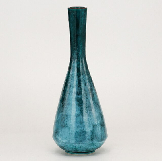 Crystal Products - 日本の伝統工芸品【九谷焼】9号つる首 緑釉 朝倉勝正