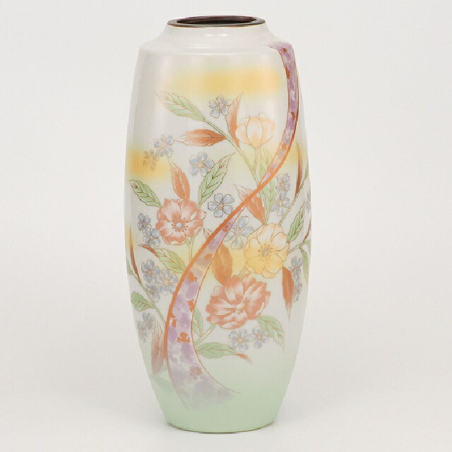 Kutani Ware - 日本の伝統工芸品【九谷焼】8号花瓶　洋花