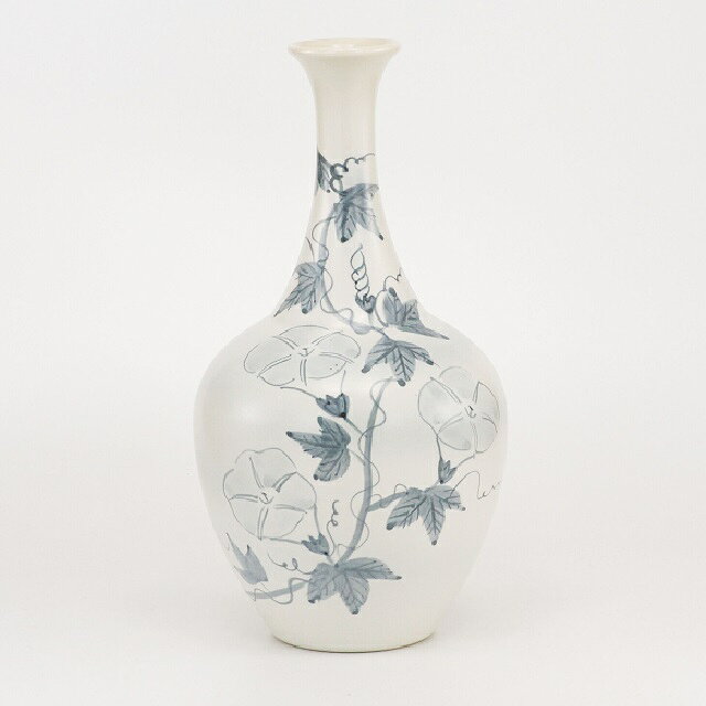 Rakuten - 日本の伝統工芸品【九谷焼】8号花瓶　朝顔