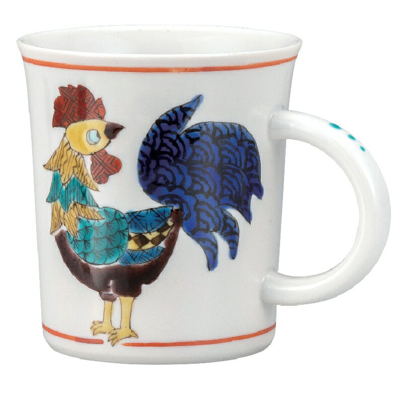 九谷焼 大志窯「吉祥干支」シリーズ マグカップ 十二支 酉