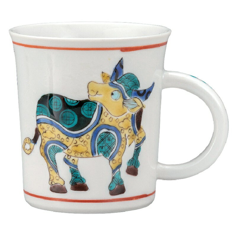 九谷焼 大志窯「吉祥干支」シリーズ マグカップ 十二支 丑