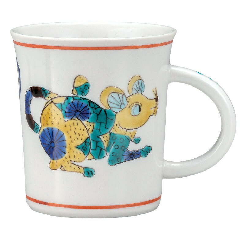 九谷焼 大志窯「吉祥干支」シリーズ マグカップ 十二支 子