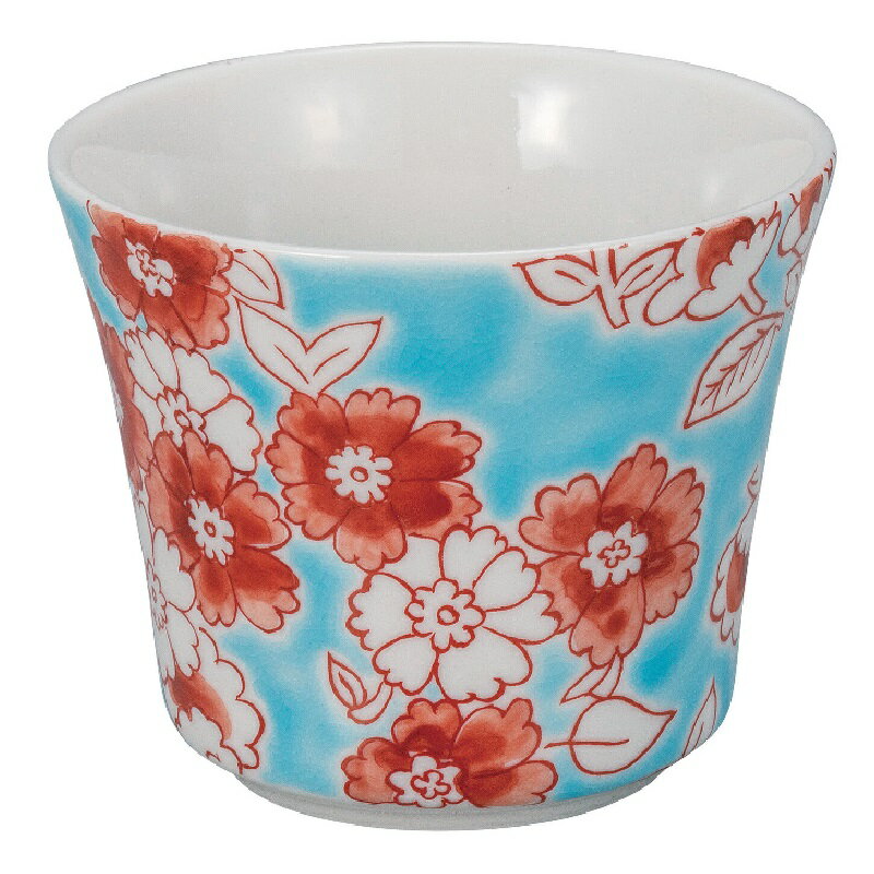 Rakuten - 九谷焼 カップ フラワーシャワー 水色