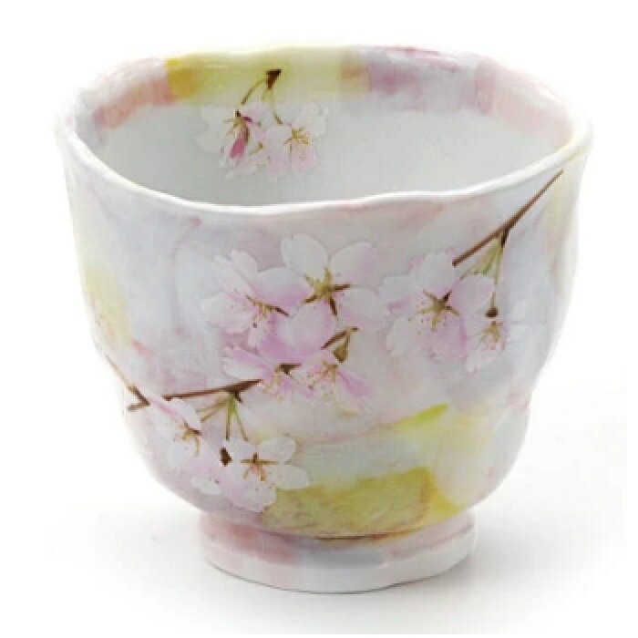 Rakuten - 美濃焼 花がすみ 湯呑 ピンク