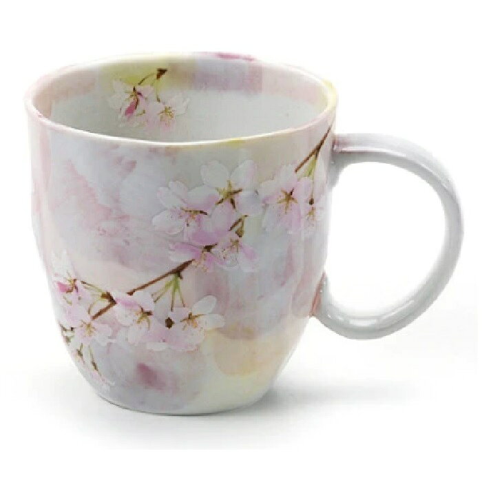 美濃焼 花がすみ マグカップ ピンク