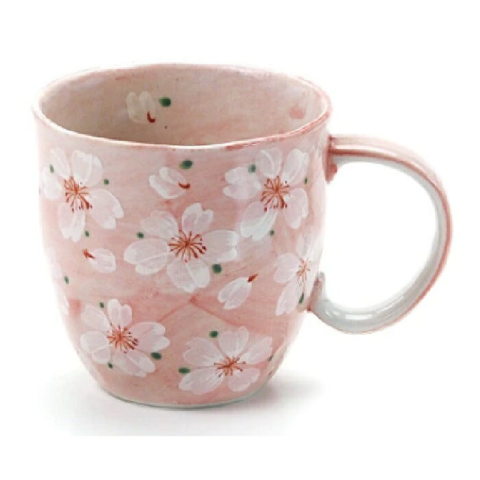 美濃焼 やよい花マグカップ 桜 ピンク