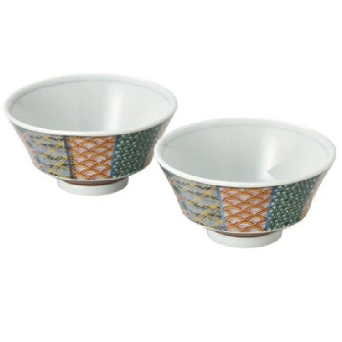 美濃焼 染錦祥瑞 ペア茶碗(大)