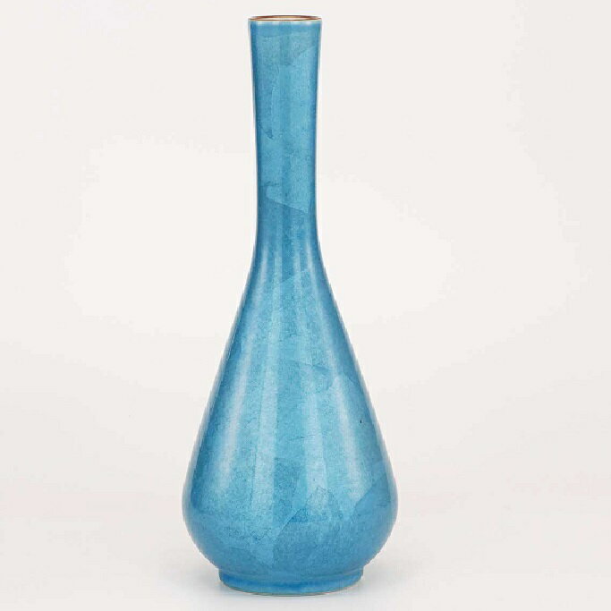 乐天商城 - 日本の伝統工芸品【九谷焼】9号つる首花瓶 色銀彩