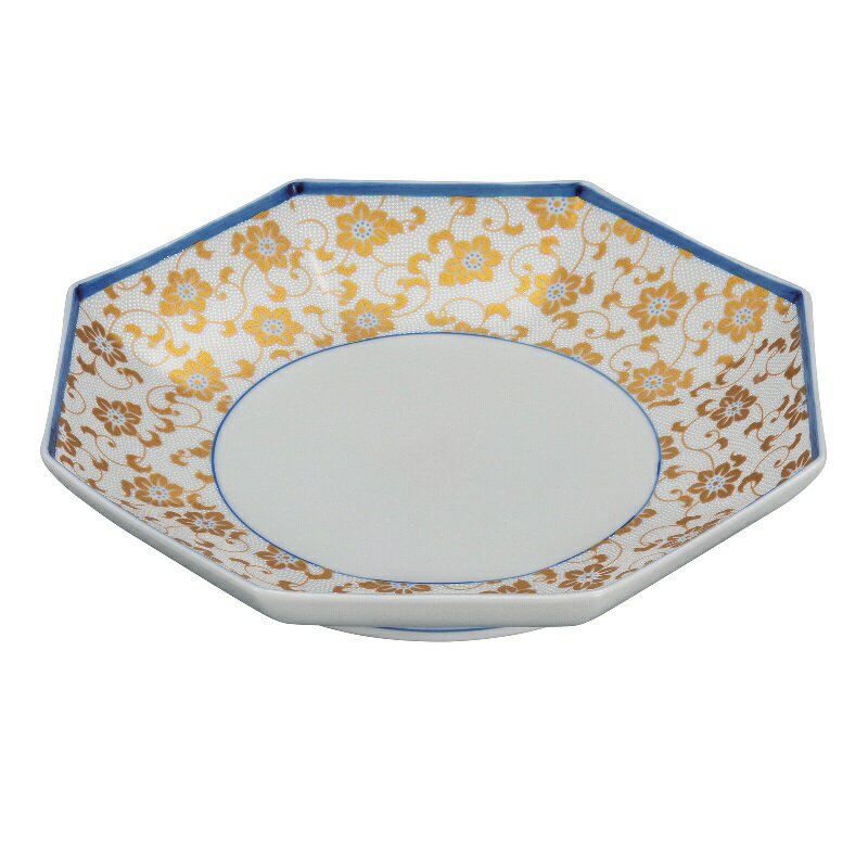 九谷焼 8号鉢 白粒鉄仙