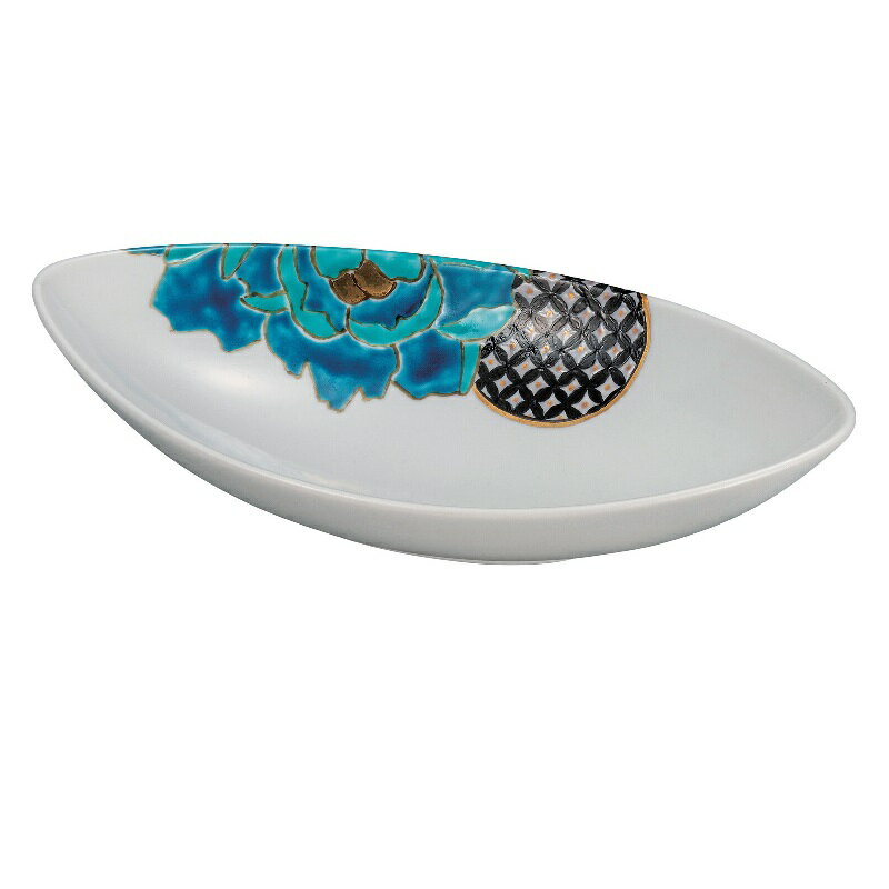 九谷焼 佐藤剛志 8.5号鉢 碧牡丹