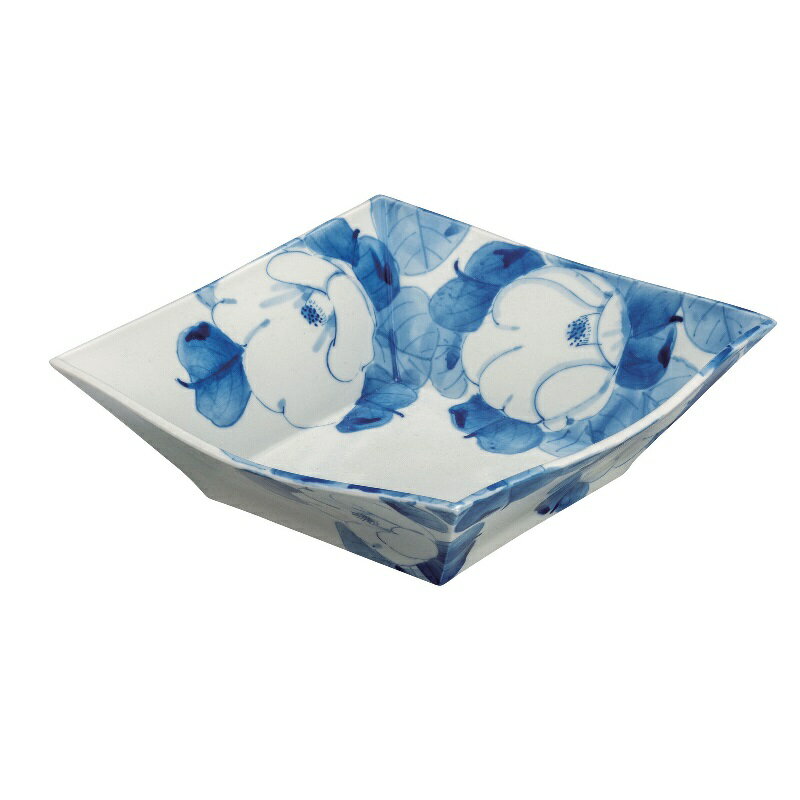 九谷焼 紅椿窯 7号鉢 白椿