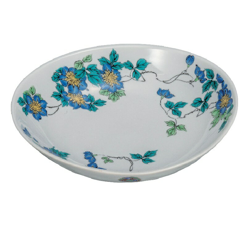 九谷焼 7号鉢 クレマチス