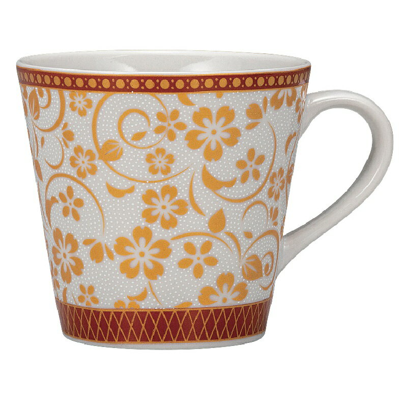 九谷焼 マグカップ 白粒桜