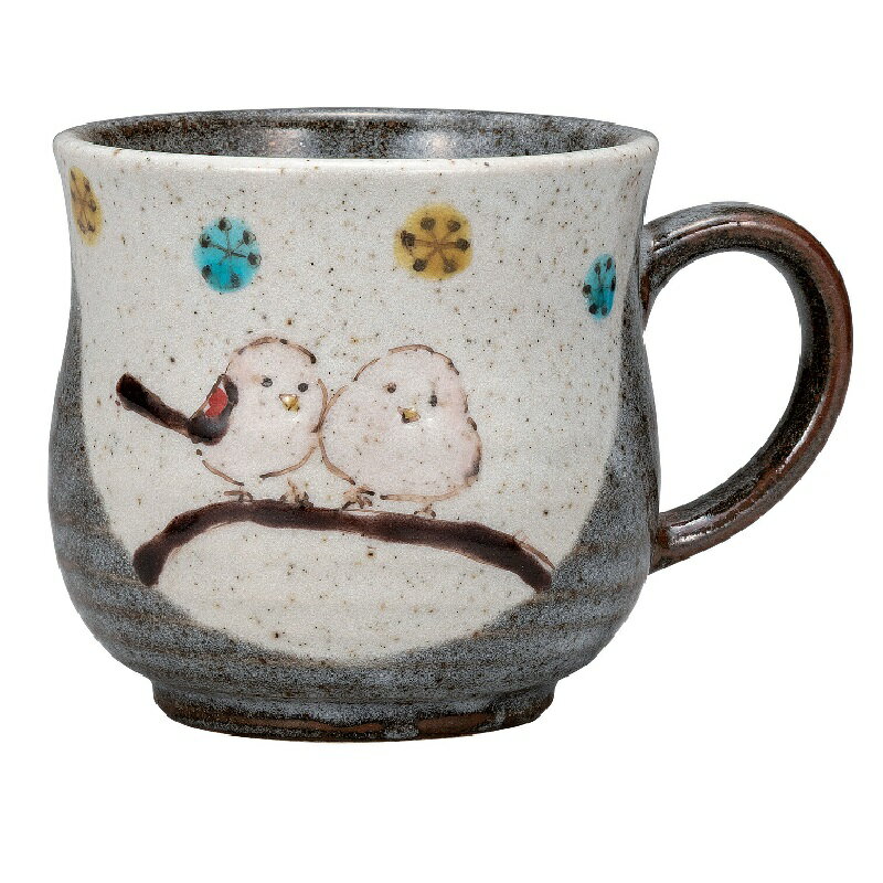 九谷焼 双鳩窯 マグカップ シマエナガ