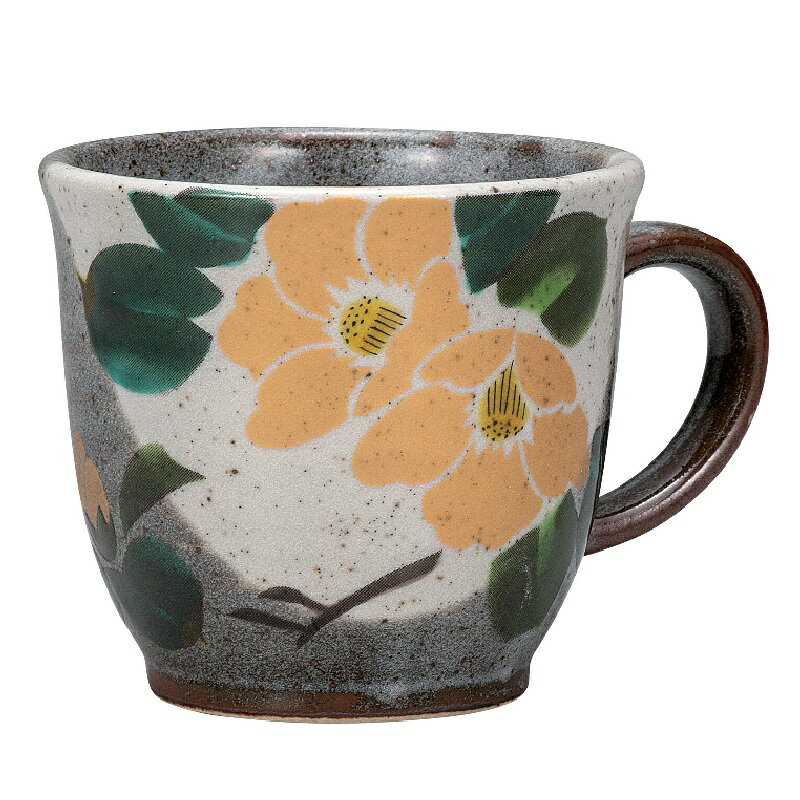 九谷焼 マグカップ 金椿