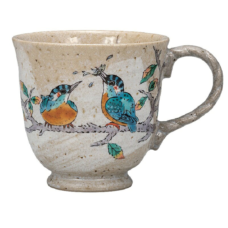 九谷焼 マグカップ かわせみ