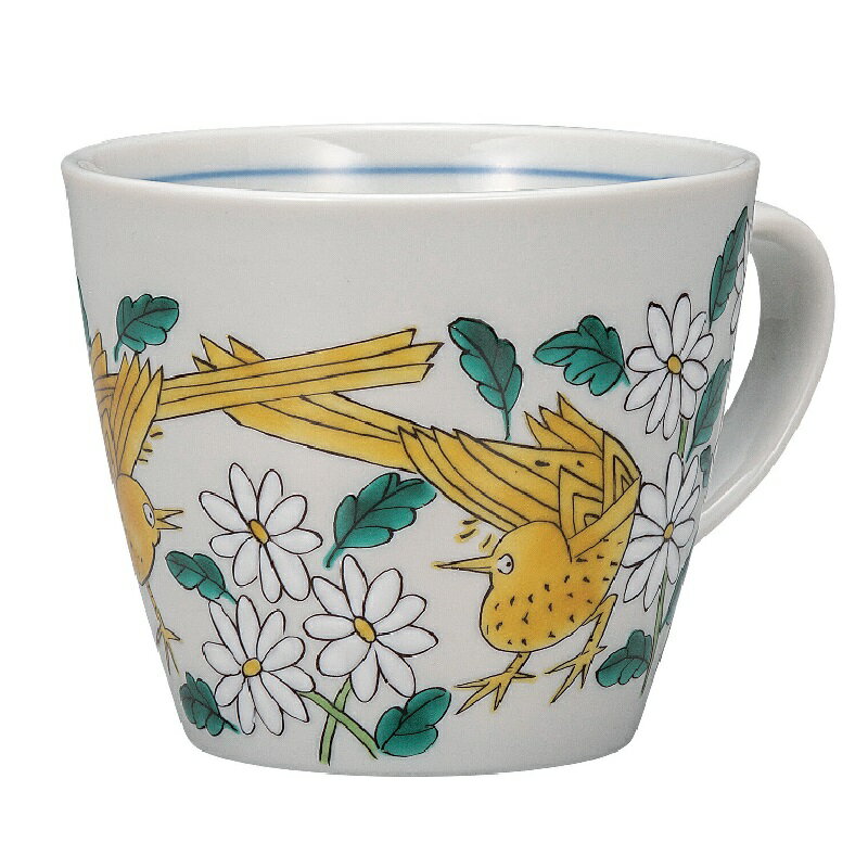 九谷焼 マグカップ 花鳥