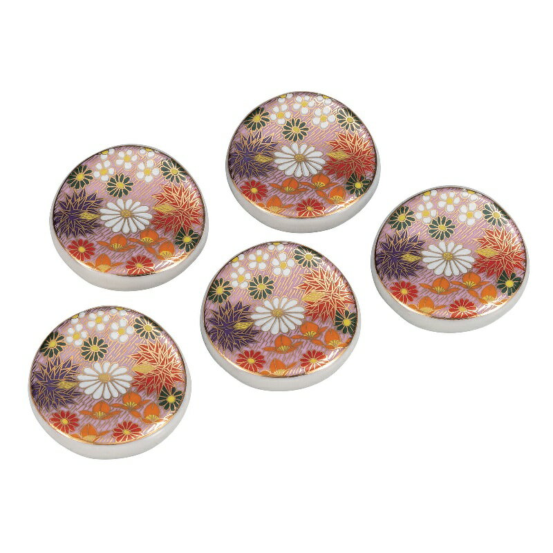 九谷焼 箸置 丸紋金花詰 (5個組)