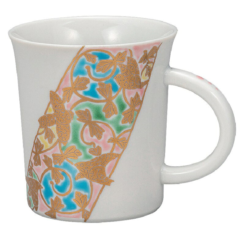 九谷焼 マグカップ・大志窯 金鳥唐草