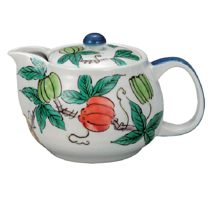 九谷焼 ポット急須 ・からす瓜 網付 (容量360ml)