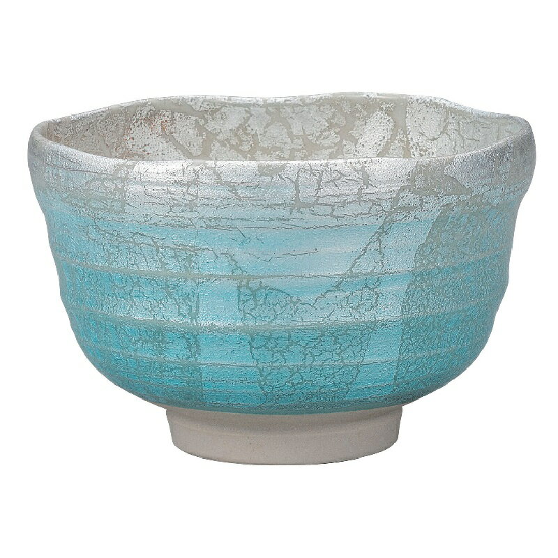 九谷焼 抹茶碗・柴田博 銀彩