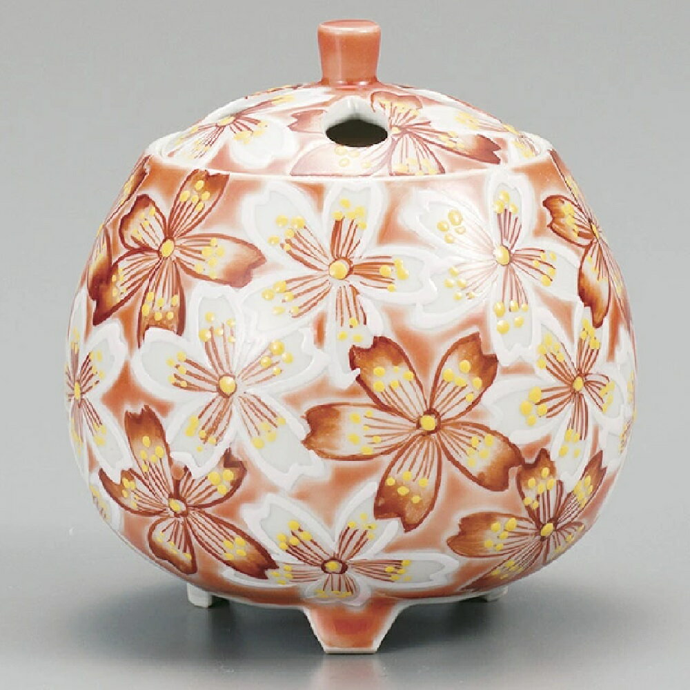 九谷焼 3.2号香炉 花紋