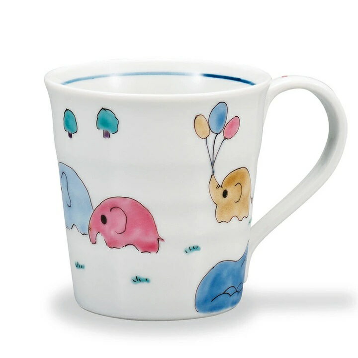 九谷焼 幸洋窯 子供マグカップ ぞうさん・容量250cc