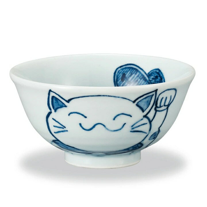 九谷焼 飯碗 招き猫