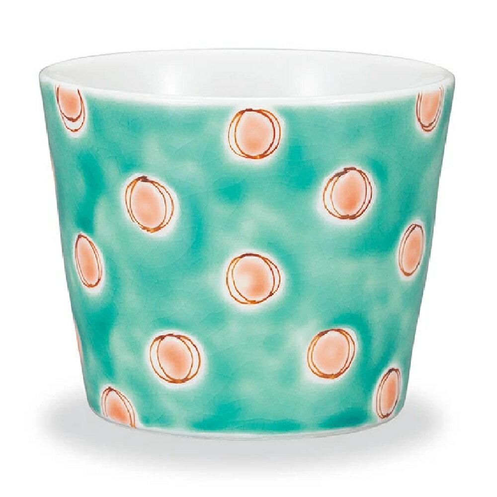 九谷焼 岡田絹代 そば猪口 水玉