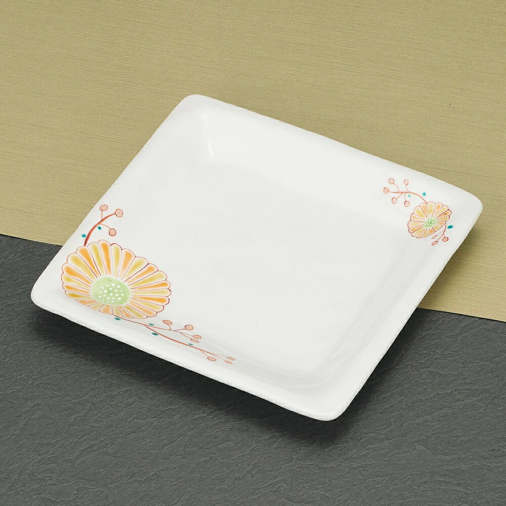 九谷焼 岩田玲子 8.8号盛皿 華吉祥