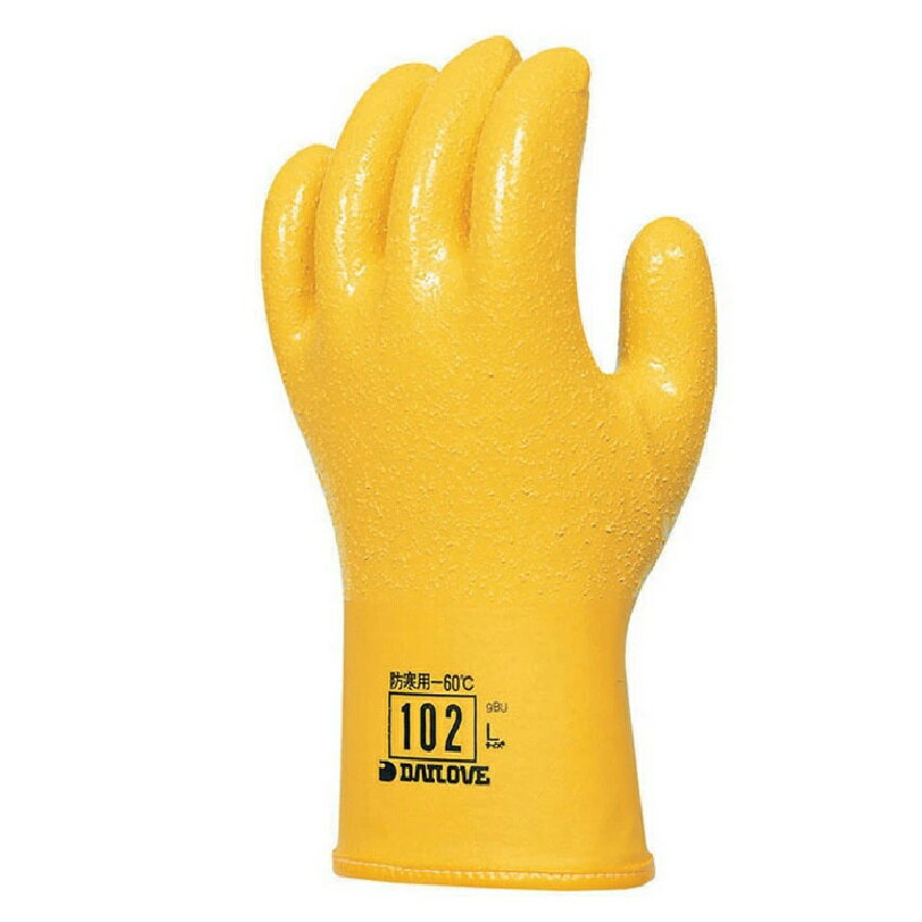 10双組(1双×10)ダイヤゴム 防寒用手袋 ダイローブ102・イエロー