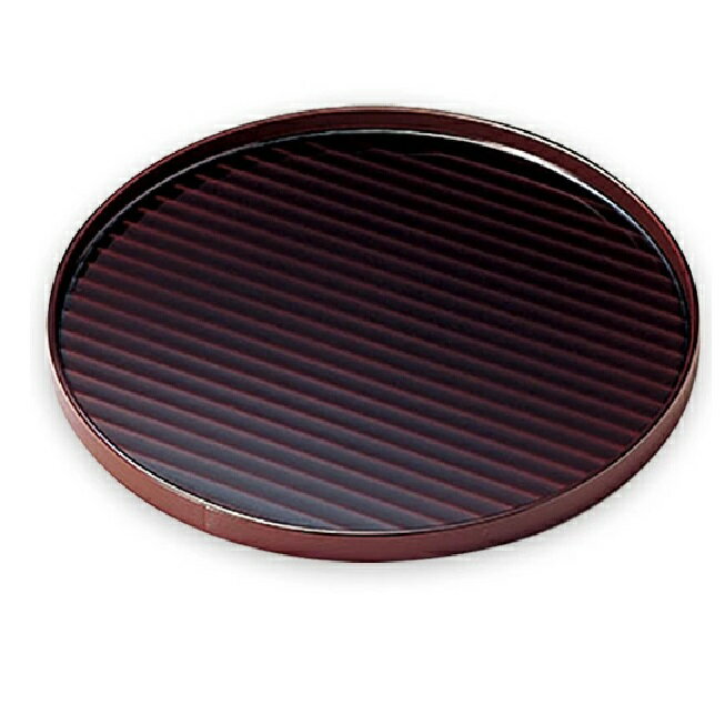 越前漆器・越前塗 雅乃 かんな目 尺0丸盆 溜