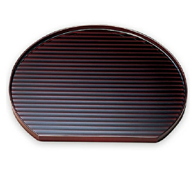 越前漆器・越前塗 雅乃 かんな目 尺2半月膳 溜