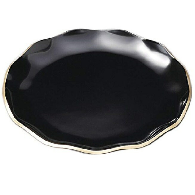 越前漆器・越前塗 雅乃 28cmフローラ大皿 黒