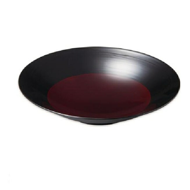 越前漆器・越前塗 雅乃 90和洋皿 古代塗 黒内白檀