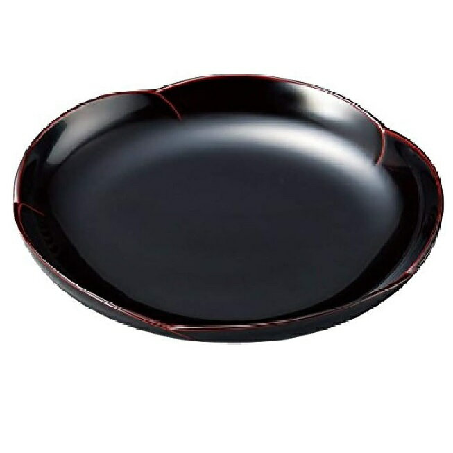 越前漆器・越前塗 雅乃 花こころ大皿 溜