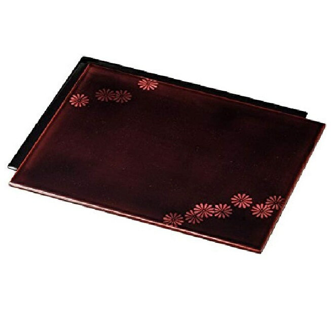 越前漆器・越前塗 雅乃 菊白檀 色紙盛皿 透溜